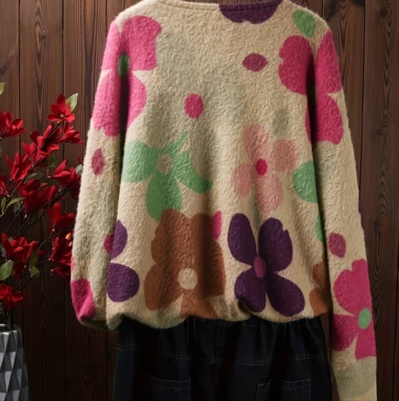 Colorful Floral Women's Cardigan - Picture 2 of 7